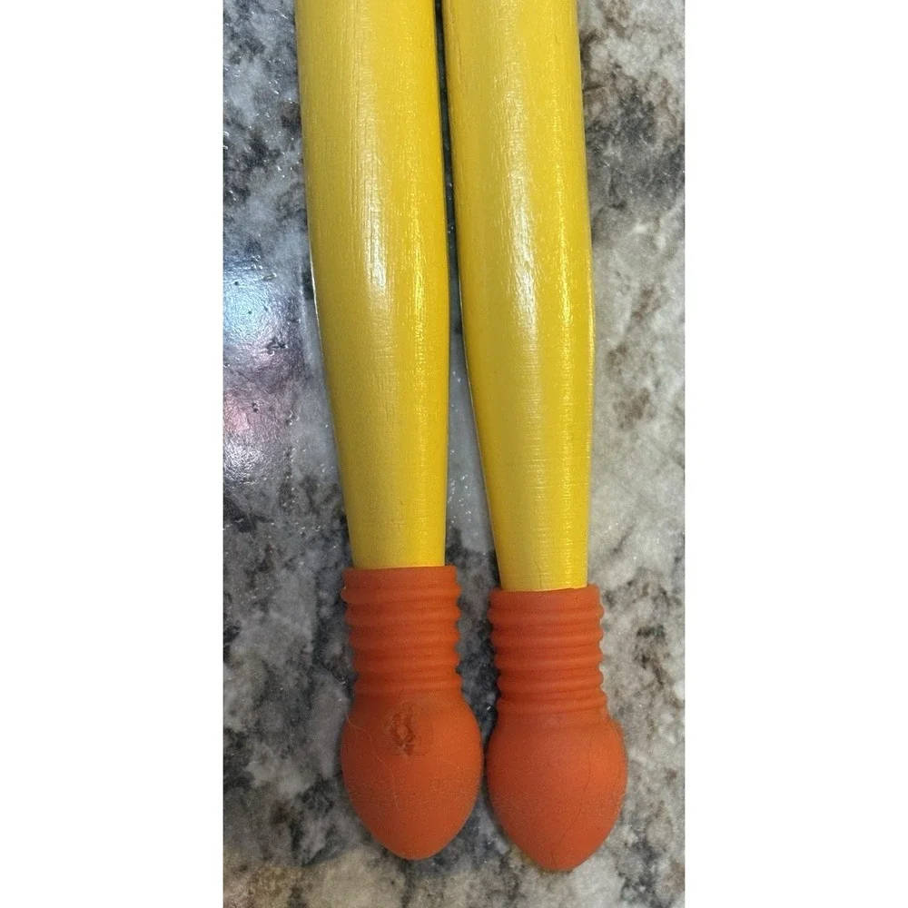 RockBand Yellow Wooden Drum Sticks OEM RARE Xbox 360 Playstation 3 Nintendo